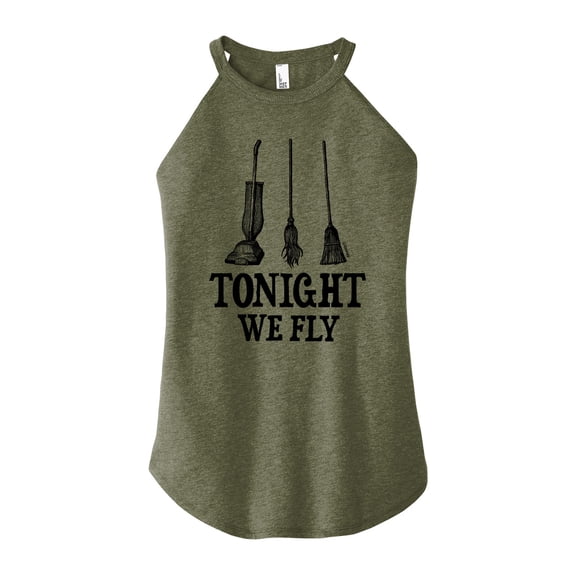Hocus Pocus - Tonight We Fly - Juniors High Neck Tank Top