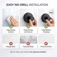 thumbnail image 3 of 2 Pack Suction Cup Hooks, No-Drill Wall Hooks for Glass, Tile & Mirror, Black Wreath Hanger for Front Door, Bathroom Shower Towel Hook, 3 of 7