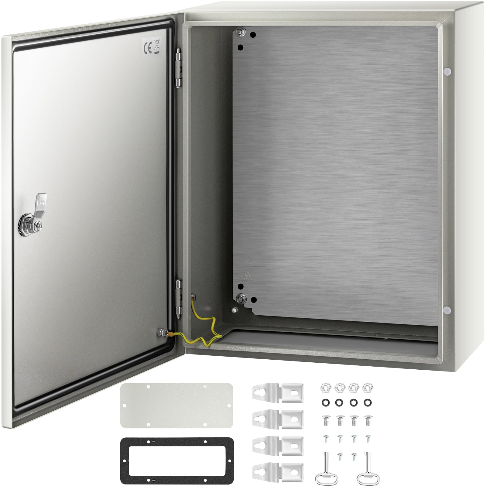 KFFKFF NEMA Metal Enclosure, 20x16x8'', IP66 Rated for Water & Dust Resistance, Ideal for Outdoor & Indoor Applications, Comes with a Mounting Plate