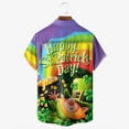thumbnail image 4 of cllios Mens Summer Shirts Mens Long Sleeve Button Down Shirts St Patricks Day Vintage Shirt Tops 3D Digital Printed Lapel Shirts, 4 of 4