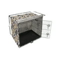 thumbnail image 6 of Floral Dog Crate Cover, Cartoon Style Detailed Flowers on a Dark Background, Easy to Use Pet Kennel Cover Small Dogs Puppies Kittens, 7 Sizes, Multicolor, by Ambesonne, 6 of 6