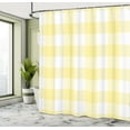 thumbnail image 4 of Ambesonne Buffalo Check Shower Curtain, Gingham Art Stripes, 69"Wx70"L, Pastel Pink and Pale Blue, 4 of 4