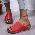 thumbnail image 4 of Dakaela Orthopedic Wedge Sandals for Women Open Toe Walking Slide Shoes Arch Support Flats Sizes 6-10, 4 of 8