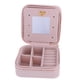 thumbnail image 1 of Organizador de de almacenamiento del estuche de de joyería portátil de material cuero artificial con de cristal Deocration Yinane  Caja de la joyería, 1 of 8