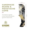 thumbnail image 3 of KENT A 81T X-Small Men's Beard Mustache Pocket Comb, Fine Toothed for Facial Hair Grooming and Styling. Hand-Made of Quality Cellulose Acetate, Saw-cut Hand Polished. Made in England, 3 of 24