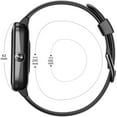 thumbnail image 5 of Bandas de silicona suave para reloj inteligente, correas de repuesto para reloj inteligente SW021 ID205L ID205S (negro) X24-C01 brillar Hogar, 5 of 5