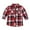 Red, variant on Edvintorg Boys Plaid Shirts Kids Clothes Girls Casual Long Sleeved Turndown Collar Button Shirt With Pocket Spring Fall School Outfit Shirts Size 6-7