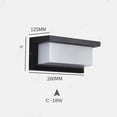 thumbnail image 1 of Lámpara LED de pared impermeable compatible con porche, baño, callejón, bar, interior y exterior, hogar, montaje en superficie, 18W, pared, negro moderno, 1 of 5