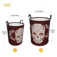 thumbnail image 5 of XMXY Round Laundry Basket Organizer, Horror Bone Hands Skeleton Brain Waterproof Collapsible Dirty Clothes Basket Laundry Hamper, Small Size, 5 of 8