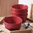 thumbnail image 4 of Stone Lain Michelle 32-Piece Dinnerware Set Stoneware, Red, 4 of 6