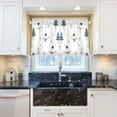 thumbnail image 5 of Yayeee Kitchen Curtains Tier Pair Light Filtering 27"x24" Rod Pocket Short Cafe Window Panel, Blue Cartoon Snowmen, 5 of 7