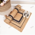 thumbnail image 5 of Rectangle Rug Natural Jute Rug Hand Braided Beige And Blue Color Area Rug, 5 of 5