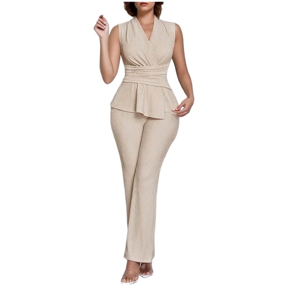 Iyufng 2 Piece Sets for Women Summer Business Casual Sets Shirt Outfit Sets