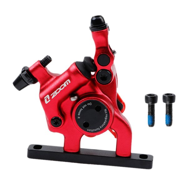 Pinzas de freno de disco de línea de hidráulica MTB Delantero trasero, Freno de disco hidráulico de aleación de montaña de aluminio con unive Frente rojo Sunnimix Pinzas de freno hidráulico