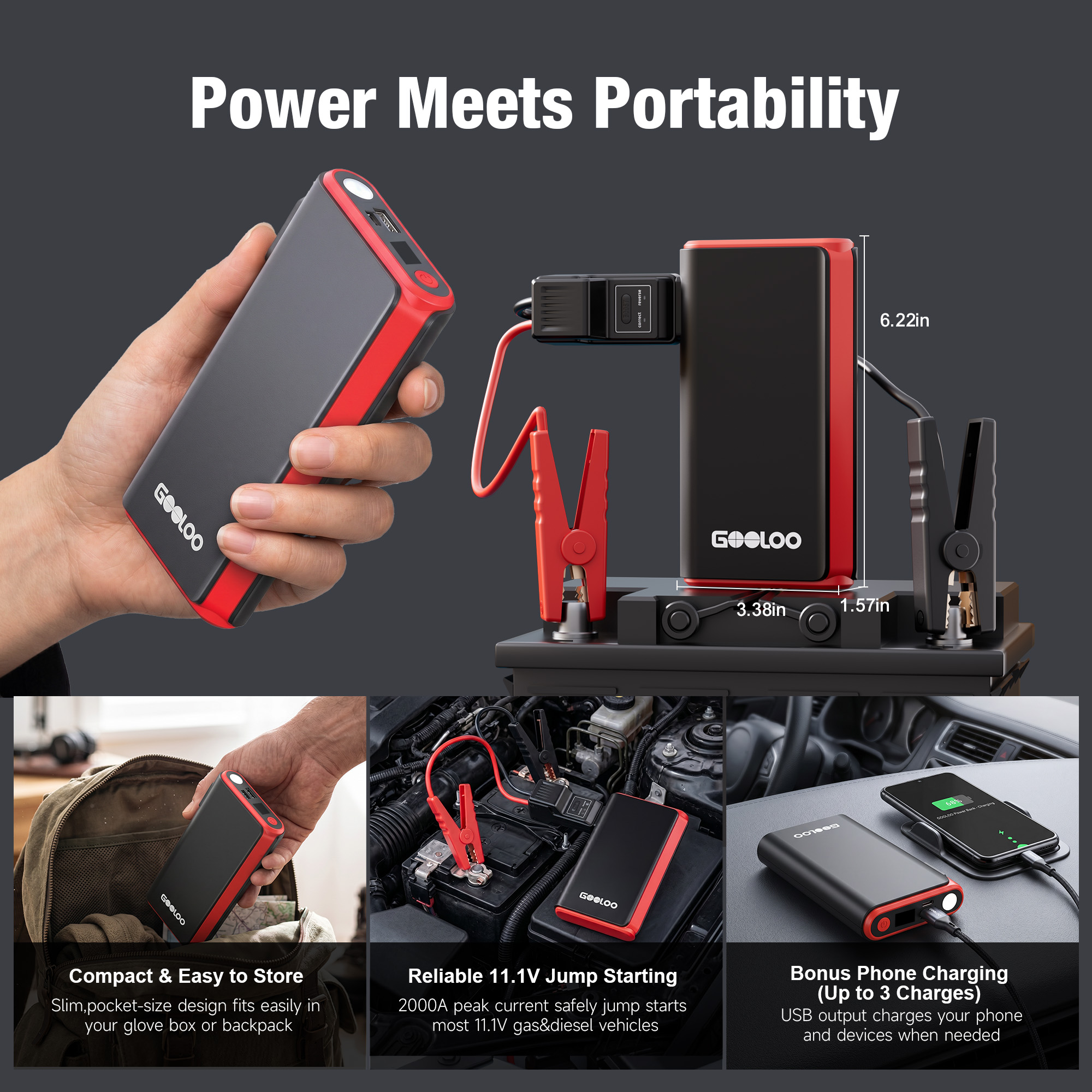 Gooloo GE2000 2000A Portable Jump Starter photo 8