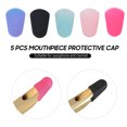 thumbnail image 7 of 5 PCS Mouthpiece Protective Cap Saxophone Clarinet Mouthpiece Silicone Protector Wind Instrument Accessories (Random Color), 7 of 7