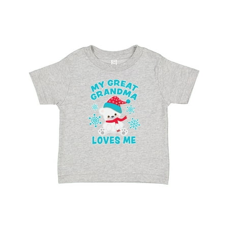 

Inktastic Polar Bear My Great Grandma Loves Me in Santa Hat Gift Baby Boy or Baby Girl T-Shirt