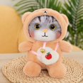 thumbnail image 3 of Animal transfiguración gato de peluche de juguete muñeca mochila bolsa muñeca de piel de conejo animal de dibujos animados pelo largo regalo para niños, 3 of 4