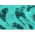 thumbnail image 1 of Ahgly Company Machine Washable Indoor Rectangle Abstract Turquoise Blue Modern Area Rugs, 8' x 10', 1 of 4