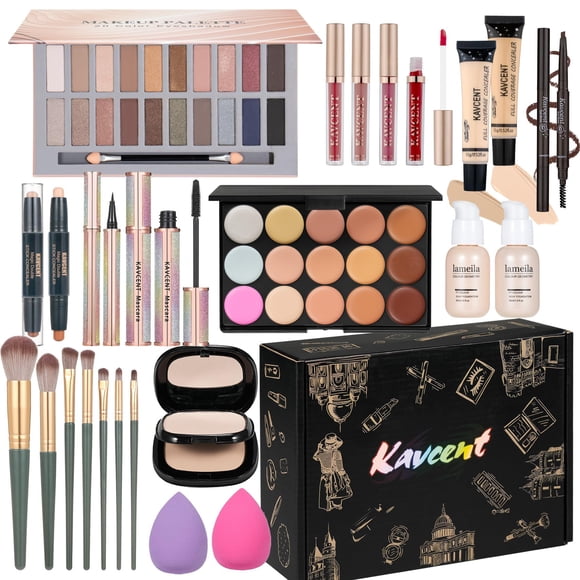 Kit de maquillaje KAVCENT Kit completo con paleta de sombras de ojos de 20 colores