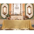 thumbnail image 3 of SquarePie Sequin Tablecloth 90 x 132 Inch Gold Sparkly Table Cloth for Wedding Party, 3 of 4