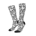 thumbnail image 2 of Balery Hand Drawn Snake Printed Novelty Socks Men's Women's Crew Socks Sports Socks Knee High Socks Cotton Socks Quirky and Cool Socks, 2 of 9