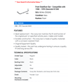 thumbnail image 2 of Front Stabilizer Bar - Compatible with 1988 - 1999 Chevy K1500 1989 1990 1991 1992 1993 1994 1995 1996 1997 1998, 2 of 2