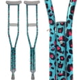 thumbnail image 1 of Mis Muletas: Muletas juveniles de colores con diseño moderno para niños, adolescentes y adultos, con empuñadura y longitud ajustables, de aluminio ligero y duradero, con almohadilla para las axilas (l, 1 of 5