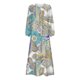 thumbnail image 3 of Gibobby Vestido de verano casual para mujer Vestido a media pierna con botones y estampado floral de manga larga con cuello en V casual para mujer(Azul,G), 3 of 5