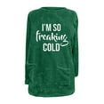 thumbnail image 4 of Lovskoo Women's Fuzzy Fleece Sweatshirt Pullover Tops Crewneck Long Sleeve Pocket Printed Winter Thick Warm Plush Top Green, 4 of 5