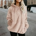 thumbnail image 2 of gakvbuo Sweaters For Women Fall Fashion 2024 Oversized Sherpa Pullover Zipup Hoodie With Pockets Fuzzy Fleece Sweatshirt Coat Long Sleeve Hooded Blouse Sweatshirt Cotton Coat Outwear, 2 of 7