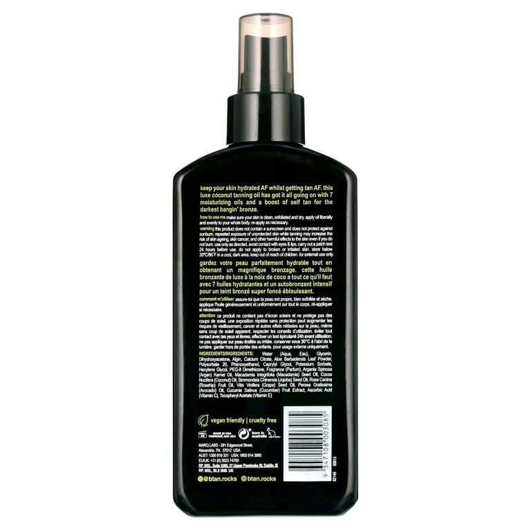 b.tan tanned AF - intensifier tanning oil, 8 fl 0z
