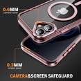 thumbnail image 6 of Dteck for iPhone 16 Plus Case, Compatible with MagSafe, Anti-Yellowing Military-Grade Protection Shockproof Slim Magnetic Phone Sleeve for iPhone 16 Plus,Pink, 6 of 7