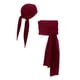 thumbnail image 2 of Pañuelo para la cabeza de pirata, sombrero, cinturón de pirata para hombre, bandana para cosplay, recuerdos de fiesta Rojo oscuro, 2 of 9
