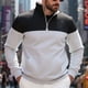 thumbnail image 4 of pstuiky camisetas de manga larga para hombre, Sudadera con capucha informal de manga larga con cuello alto y bolsillo y media cremallera para hombre top de hombre l, 4 of 9
