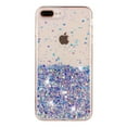 thumbnail image 2 of Case for iPhone 8 Plus / iPhone 7 Plus, Luminous Fashionable Trendy Shiny Glitter Phone Cover, Gradient Non-Yellowing Shockproof with Glamorous Shimmering Protection Case, Purple, 2 of 6