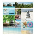 thumbnail image 3 of Ambesonne Spa Shower Curtain, Tropical Ocean Rock, 69"Wx84"L, Multicolor, 3 of 5