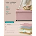 thumbnail image 3 of SONGMICS 43" Storage Ottoman Bench End of Bed Bench Pink Ottoman with Storage Load up to 660 lb for Living Room Bedroom, 3 of 7