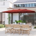 thumbnail image 2 of Outsunny Parasol de Patio Double Face de 10 Pi avec Inclinaison, Hauteur Réglable, Rouge, 2 of 10
