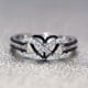 thumbnail image 4 of Stunning Rhinestone Heart Ring for Women - Elegant Fashion Accessory, 4 of 4