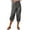 *Dark Gray, variant on VBVC Women's Drawstring Elastic Waist Capri Pants , Summer Loose Fit Cropped Pants For Women,Ladies' Button Detail Hem Harem Pants with Pockets,Army Green,S-3XL