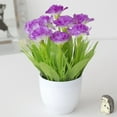 thumbnail image 4 of TIELUTT Arrangement Floral Réaliste en Pot pour Centre de Table Intérieur Extérieur Mini Fleurs en Automne Fleurs d'Hortensia Pivoines en Soie Roses Fleurs Glycine, 4 of 5