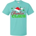 thumbnail image 3 of Inktastic Auntie Claus with Christmas Santa Hat and Snowflakes T-Shirt, 3 of 5