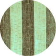 thumbnail image 1 of Ahgly Company Indoor Round Abstract Light Blue Modern Area Rugs, 5' Round, 1 of 4