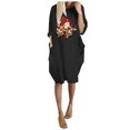 thumbnail image 2 of BLTIBY Christmas Sweatshirt Dress for Women Oversized Xmas Printed Winter Fall Round Neck Dresses Fashion Casual Long Sleeve Fashion Pullover Outfits with Pockets 2024 Trendy Black 4XL, 2 of 5