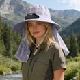 thumbnail image 2 of Kcolen Womens Sun Hats for Beach Rechargeable Solar Powered Fan Hat with Wide Brim for Outdoor Wide Brim Sun Hat and Comfort, 2 of 5