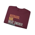 thumbnail image 3 of Meat Smoker Husband Dad Grilling Smoking Sweatshirt Gifts Crew Neck Shirt, 3 of 5