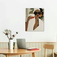 thumbnail image 2 of COMIO African American Black Woman Bathroom Wall Art Canvas Poster Decorative  Boho Woman Art Canvas, Black Girl Art Wall Decor For Bathroom Bedroom Modern Wall Decor 16x20inch, 2 of 3