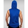 thumbnail image 3 of Manyakai Men's Active Hooded Tank Top Workout Sleeveless Hoodies Bodybuilding Running Shirts Athletic Royal Blue M, 3 of 4