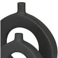 thumbnail image 4 of CosmoLiving by Cosmopolitan 15", 10"H Round Donut Shaped Black Ceramic Vase, Set of 2, 4 of 7
